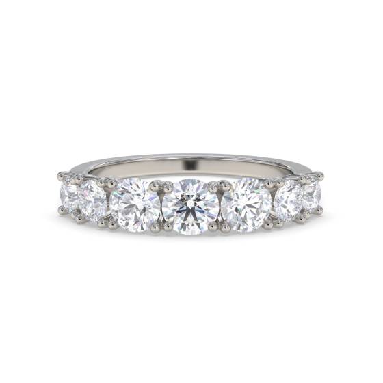 DHDOMR72000 7 Stone Round Diamond Half Eternity Ring