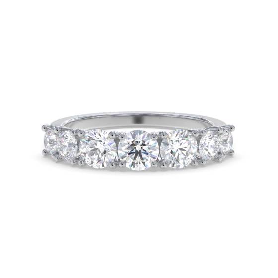DHDOMR72000 7 Stone Round Diamond Half Eternity Ring