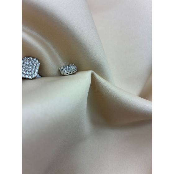 1.07ct VS/G-H Natural Round Cut Diamond Cluster Earrings in 9k White Gold