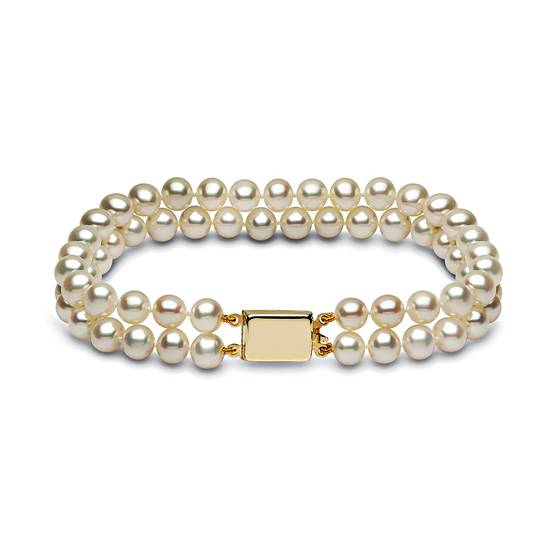 5mm Freshwater Pearl Bracelet in 9k Yellow Gold