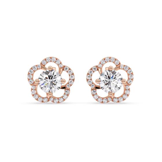 Round Diamond Designer Earrings