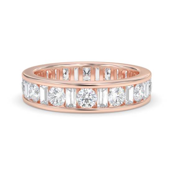 Round & Baguette Diamond Full Eternity Ring