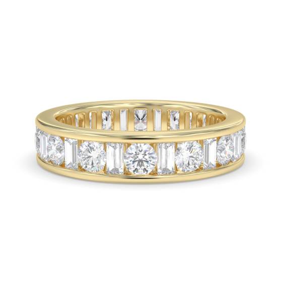 Round & Baguette Diamond Full Eternity Ring