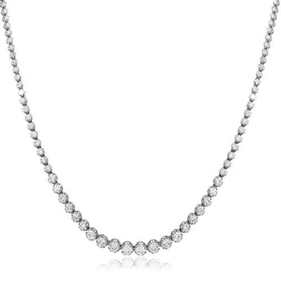 20.00ct Round Diamond Tennis Necklace