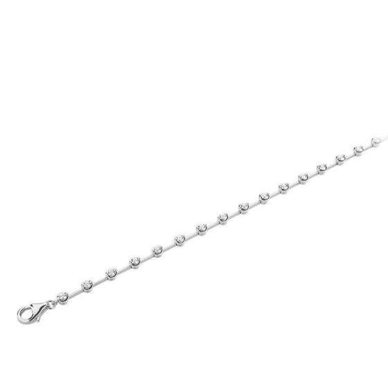 Round Cut Rubover Bracelet
