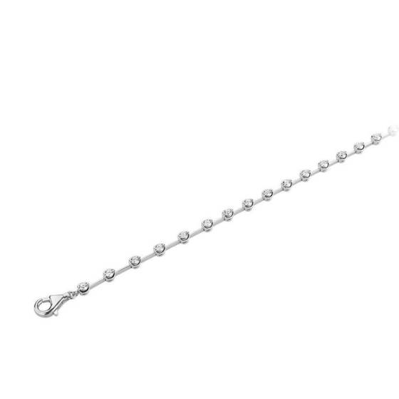 Round Cut Rubover Bracelet