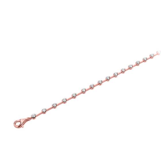 Round Cut Rubover Bracelet