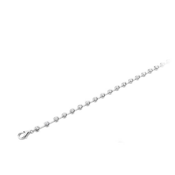 Round Cut Rubover Bracelet