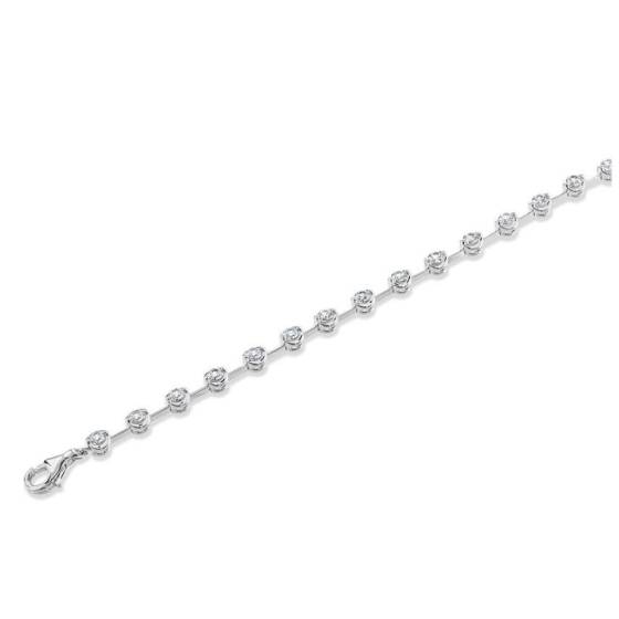 Round Cut Rubover Bracelet