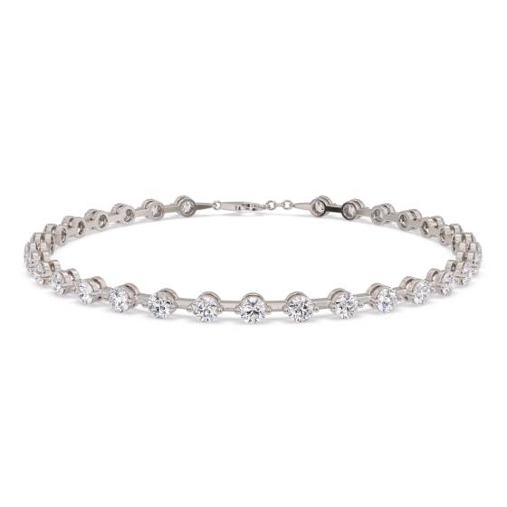 Round Cut Rubover Bracelet