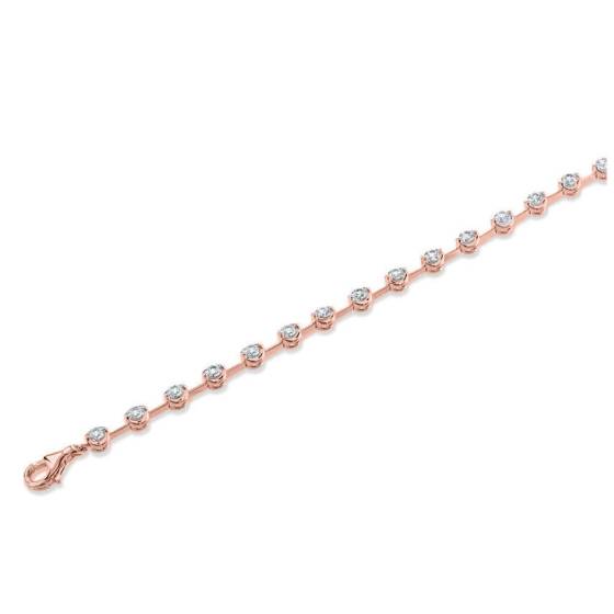 Round Cut Rubover Bracelet
