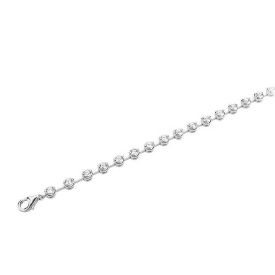 Round Cut Bezel Set Bracelet