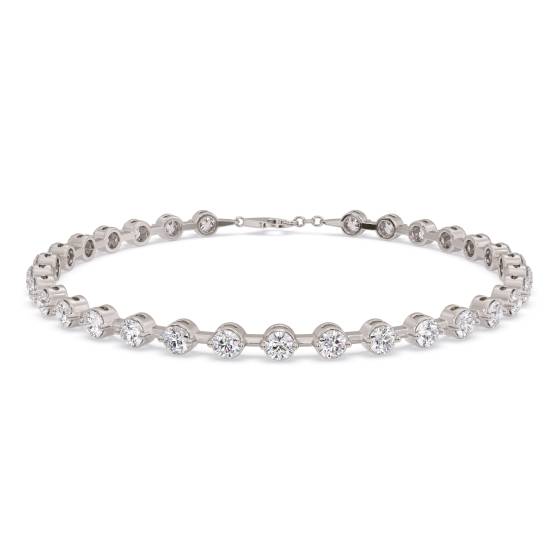 Round Cut Bezel Set Bracelet