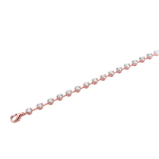 Round Cut Bezel Set Bracelet