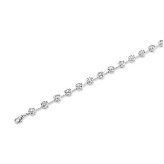 Round Cut Rubover Bracelet