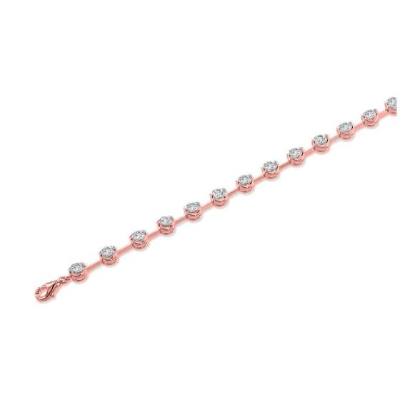 Round Cut Rubover Bracelet