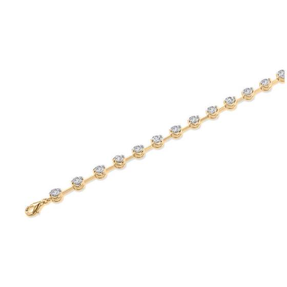 Round Cut Rubover Bracelet