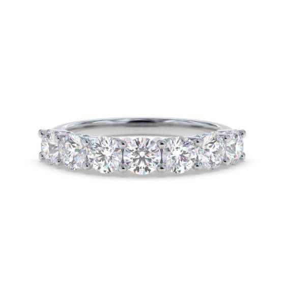 DHHET1015 7 Stone Round Diamond Half Eternity Ring