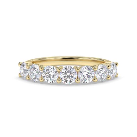 DHHET1015 7 Stone Round Diamond Half Eternity Ring