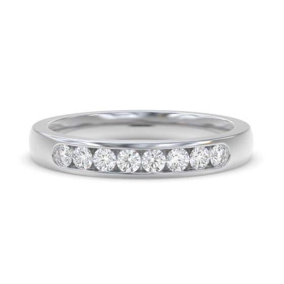 Round Diamond Half Eternity Ring