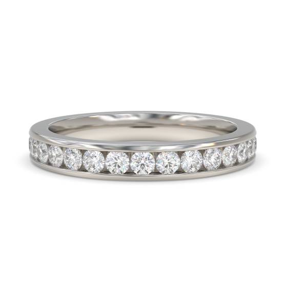 Round Diamond Half Eternity Ring