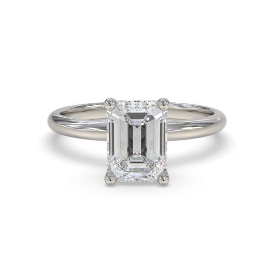 Emerald Diamond Engagement Ring