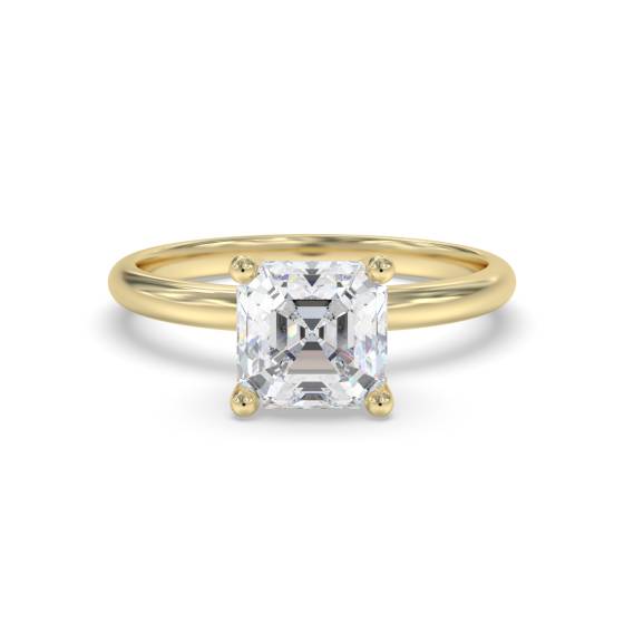 Asscher Diamond Engagement Ring