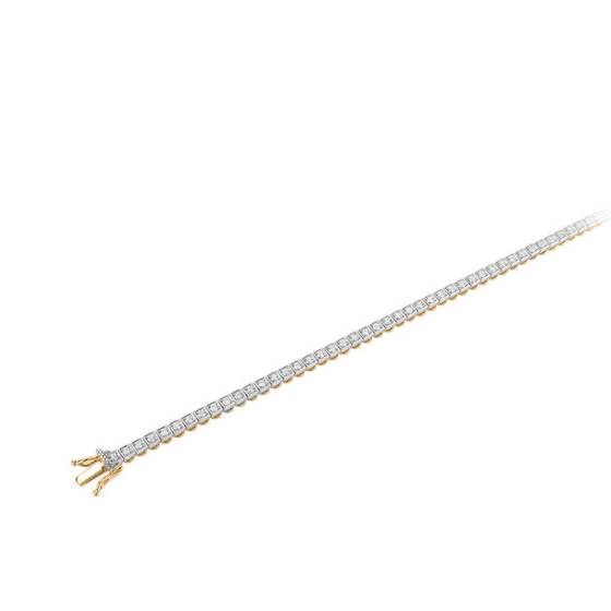 Princess Cut Rubover Bracelet