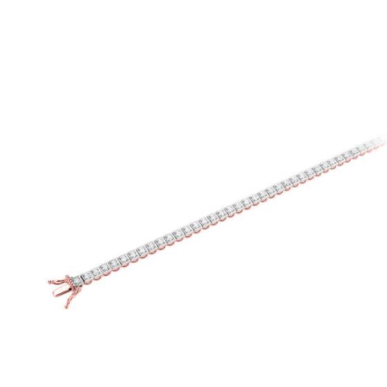 Princess Cut Bezel Set Bracelet