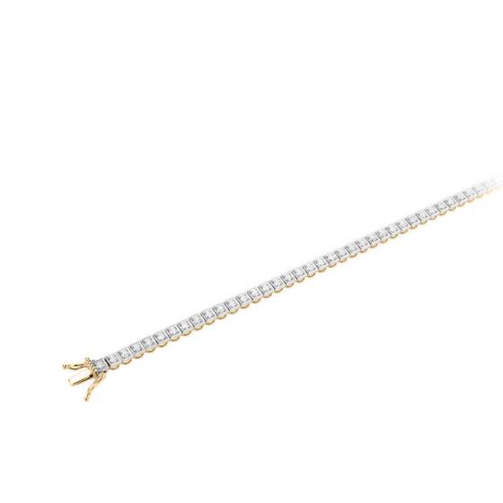 Princess Cut Bezel Set Bracelet