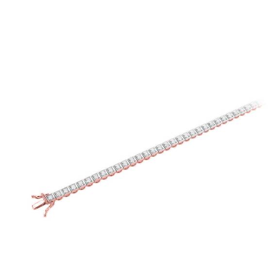 Princess Cut Rubover Bracelet
