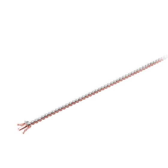 Round Cut Bezel Set Bracelet