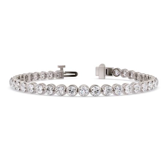 Round Cut Rubover Bracelet