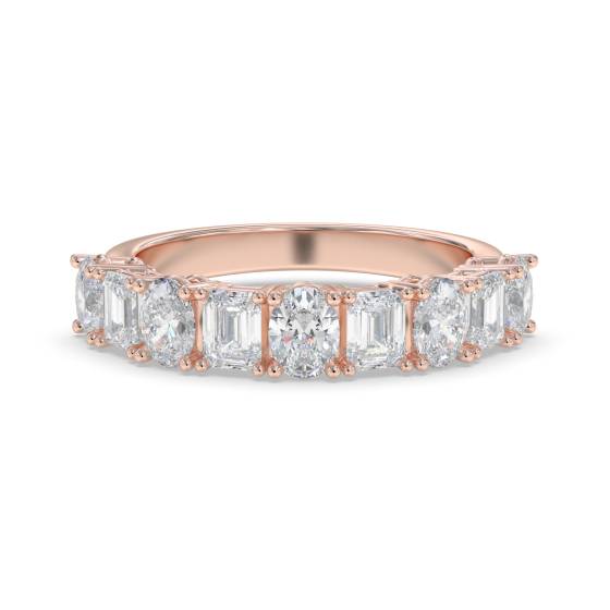 Oval and Emerald Diamond Eternity Ring