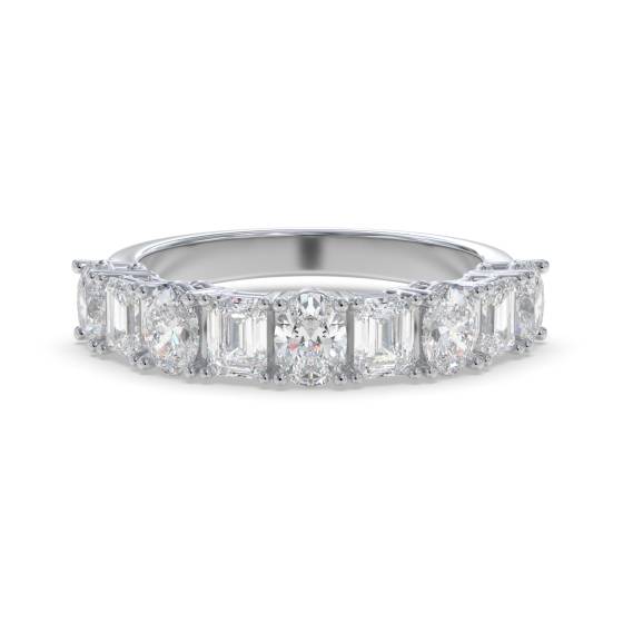 Oval and Emerald Diamond Eternity Ring