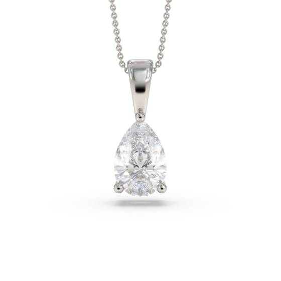 Labgrown Diamond Pear Solitaire Pendant