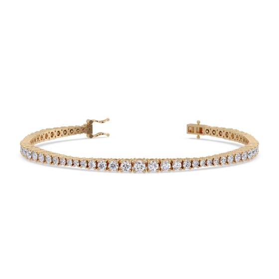 5ct Center Graduated Round Diamond Designer Bracelet