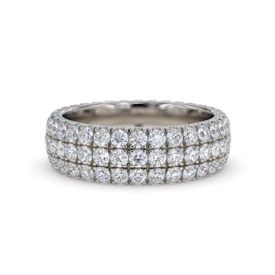 2.75ct Elegant Round Diamond Multi Row Dress Ring