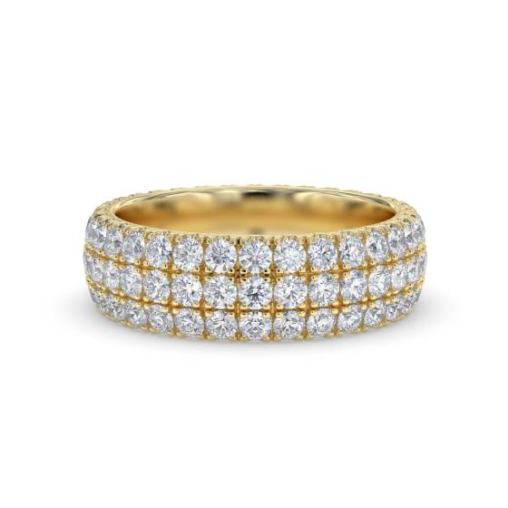 2.75ct Elegant Round Diamond Multi Row Dress Ring