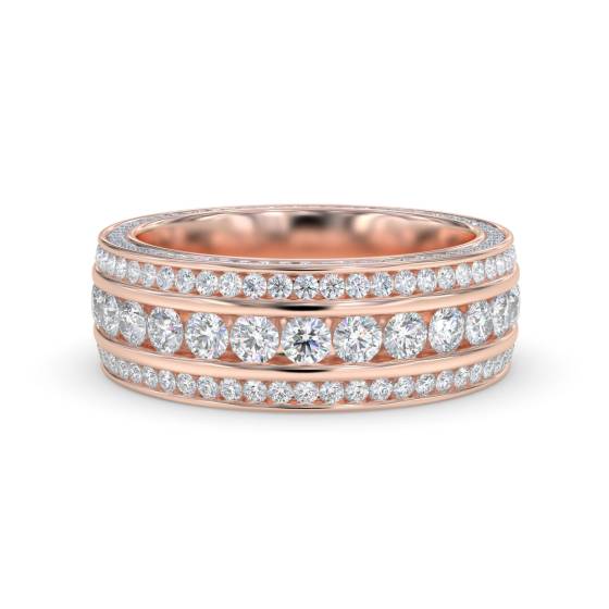 2.50ct 3 Row Diamond Full Eternity and Dress Ring