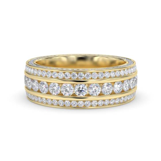 2.50ct 3 Row Diamond Full Eternity and Dress Ring