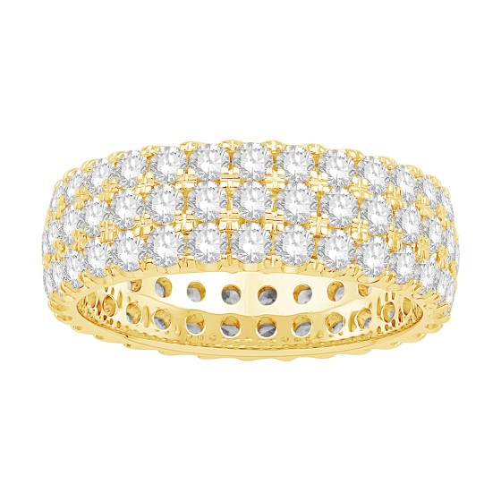 Triple Row Round Diamond Eternity Ring