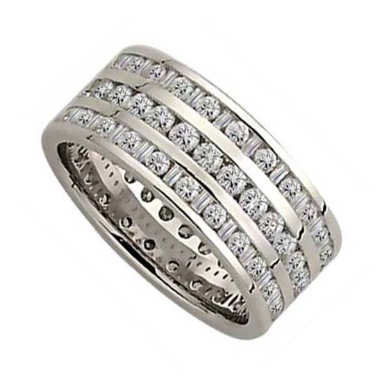 2.20ct VS/E-F Round Natural Diamond Full Eternity Ring