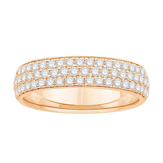 Triple Row Round Diamond Eternity Ring