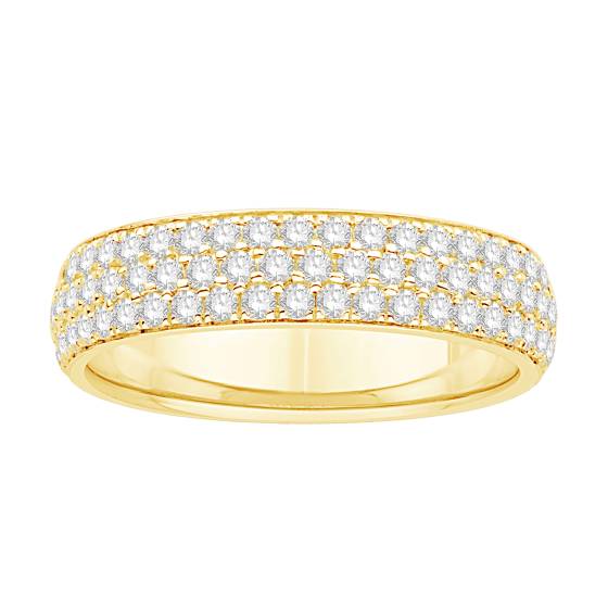 Triple Row Round Diamond Eternity Ring
