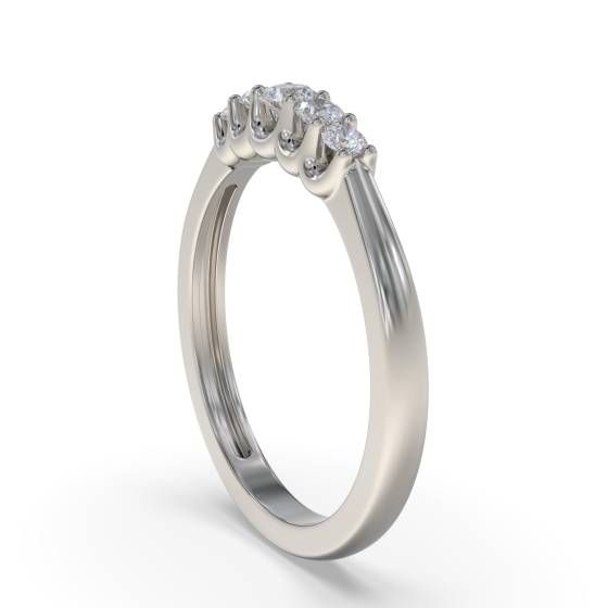 0.25ct VS/E-F Natural Round Diamond Eternity Ring in Platinum