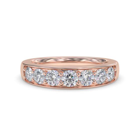 DHLHE2035 7 Stone Round Diamond Half Eternity Ring