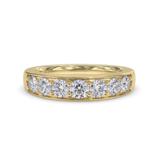 DHLHE2035 7 Stone Round Diamond Half Eternity Ring