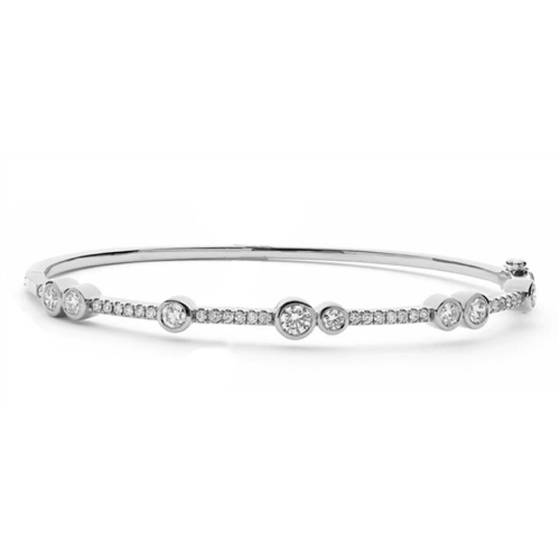 Elegant Round Diamond Set Bangle