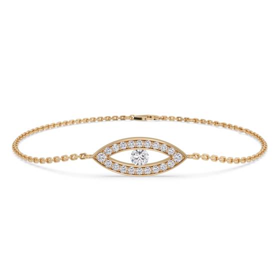 0.35ct Classic Round Diamond Chain Bracelet
